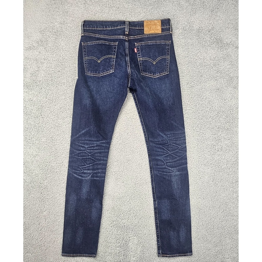Levi's 510 Premium Big E Jeans Men's 30x32 Slim Fit Skinny Stretch Dark Wash Zip